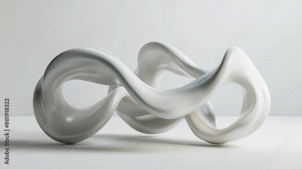 3D intertwining figures on a white background, render, art, waves, abstract pattern, space for text, design, futuristic style, beauty, object, sculpture, pipes 3D intertwining figures on a white background, render, art, waves, abstract pattern, space for text, design, futuristic style, beauty, object, sculpture, pipes