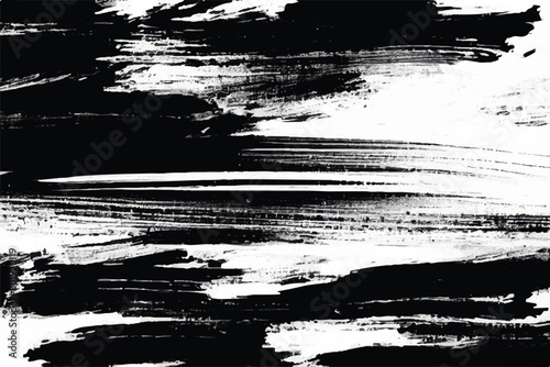 Black and white Grunge Brush Strokes Texture. Black Brush strokes Isolated on White Background. Ink brush strokes, lines. Grunge backgrounds. 