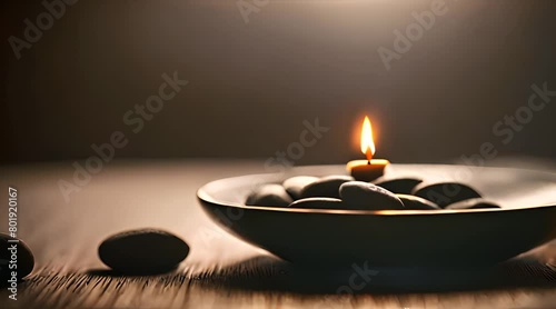 Spa and wellness setting with candles photo