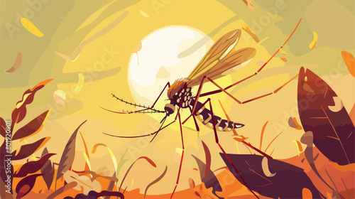 Sick from mosquito bite design Vector illustration. vector