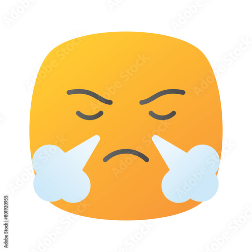Have a look at this creative icon of frustrated emoji, trendy style vector