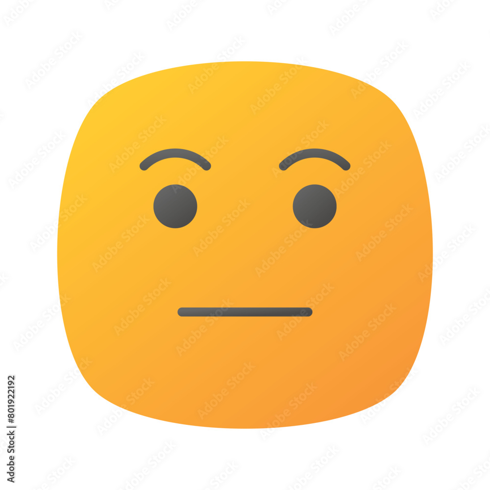 Grab this amazing icon of indifferent emoji, customizable flat vector Grab this amazing icon of indifferent emoji, customizable flat vector