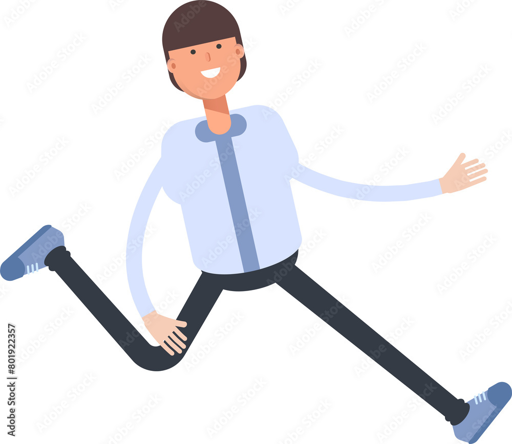Businessman Character Running Illustration
Businessman Character Running Illustration
