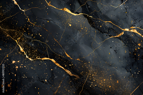 Abstract minimalistic background wit black with gold metallic colors
