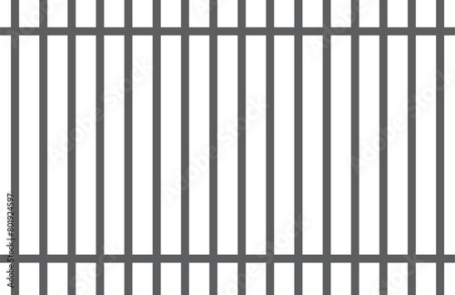 iron prison bar cage on a white background