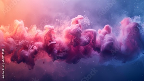 Smoke covered from a cloud of powdered candy dust © AI_Vision_Studio