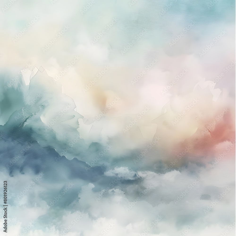 Obraz premium Soft, dreamy abstract watercolor background with gentle blended hues.