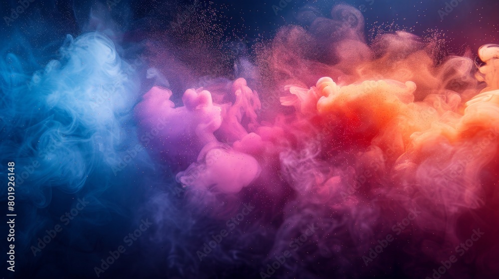 Smoke covered from a cloud of powdered candy dust