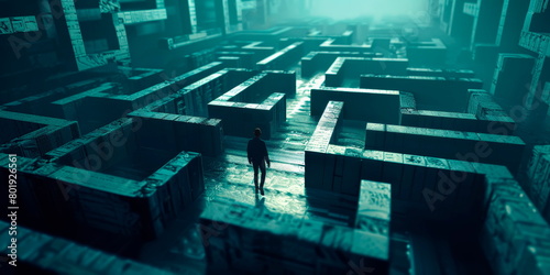 Maze: A person navigating a maze, symbolizing finding one's way through challenges.