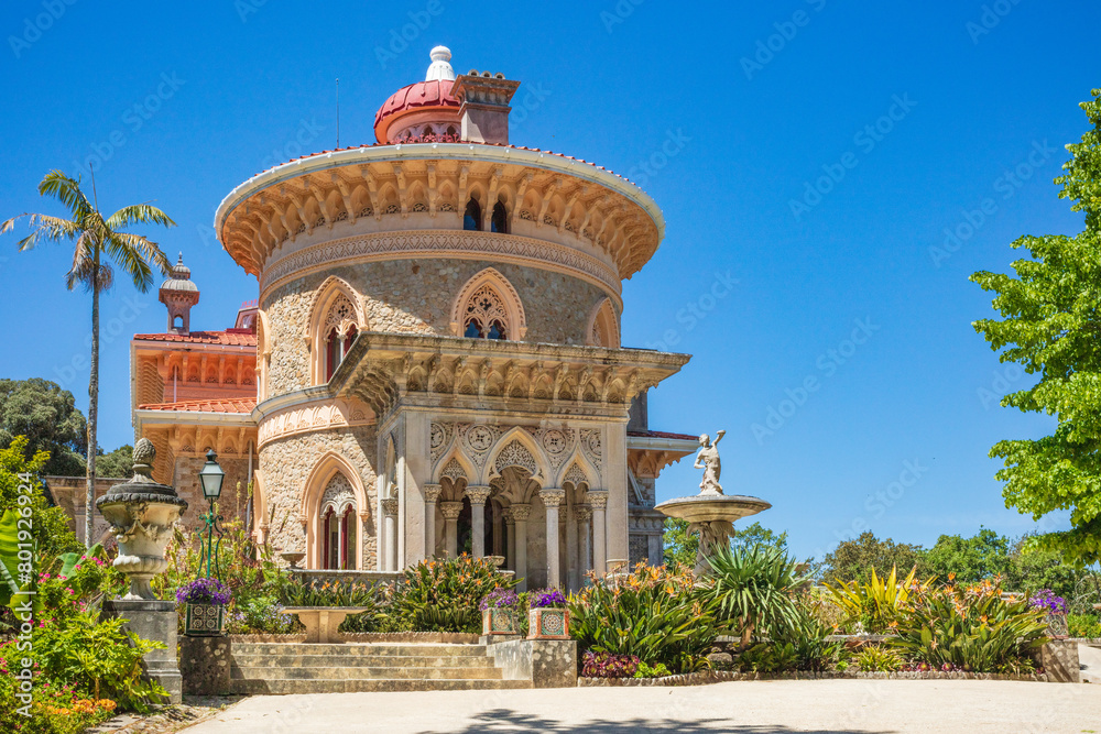 Obraz premium The Park and Palace of Monserrate are part of the Cultural Landscape of Sintra ranked by UNESCO as World Heritage in 1995.