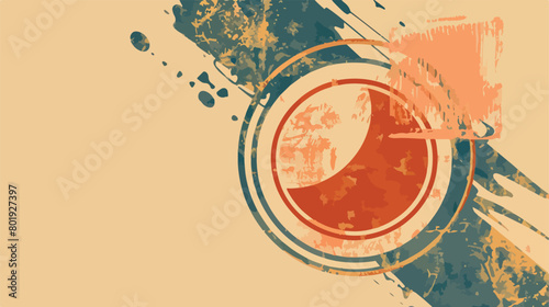 Stamp design over beige background vector illustration photo