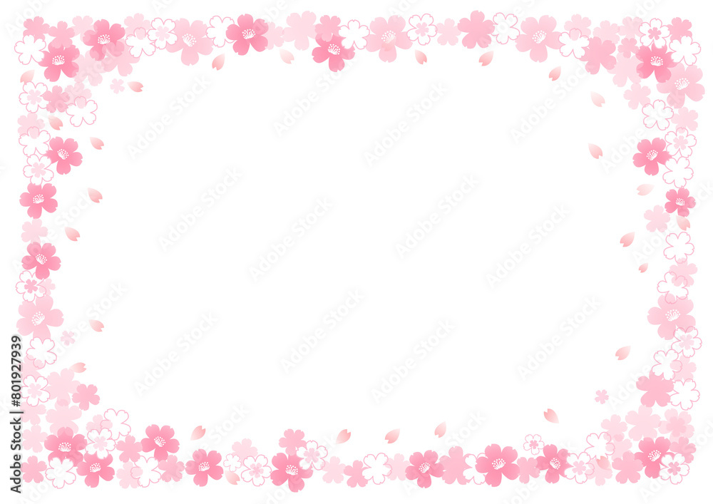 グラデーションが美しいピンクの濃淡の桜柄飾り枠 春(全て透過背景)
グラデーションが美しいピンクの濃淡の桜柄飾り枠 春(全て透過背景)