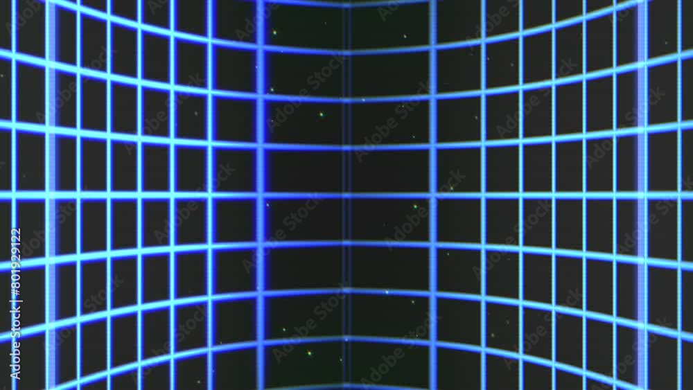 In a minimalist room, a blue-tinted, grid-covered window stands out, illuminating the space with an intriguing atmosphere. No other elements distract from the unique focal point of the image In a minimalist room, a blue-tinted, grid-covered window stands out, illuminating the space with an intriguing atmosphere. No other elements distract from the unique focal point of the image