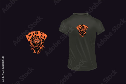 Tiger t-shirt design. AI