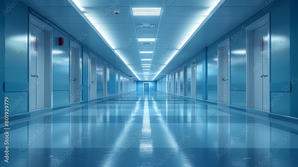 Serene Empty School Corridor Generative AI Serene Empty School Corridor Generative AI