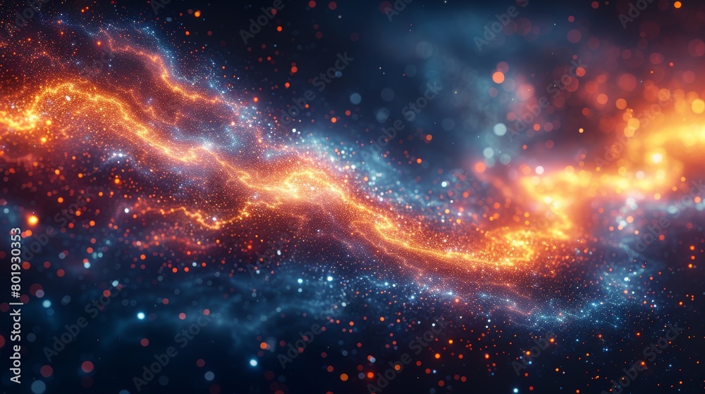 Fototapeta premium Cosmic Financial Growth Abstract Generative AI