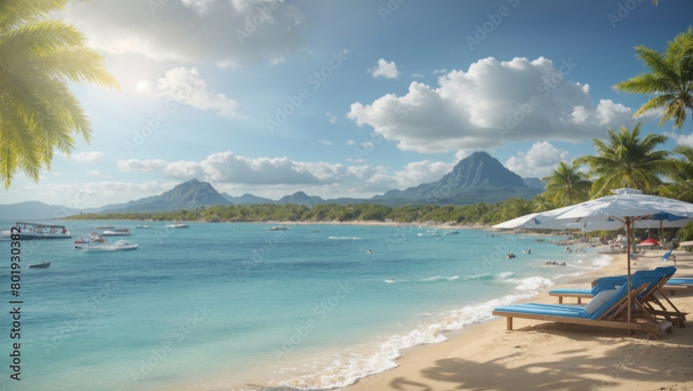 Naklejka premium Cool weather summer vacations