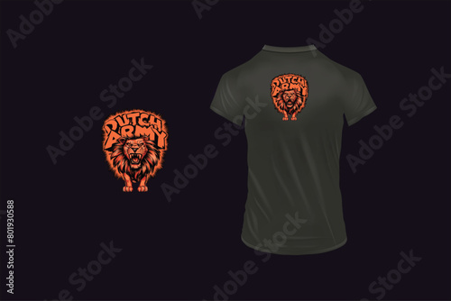 Tiger t-shirt design. AI