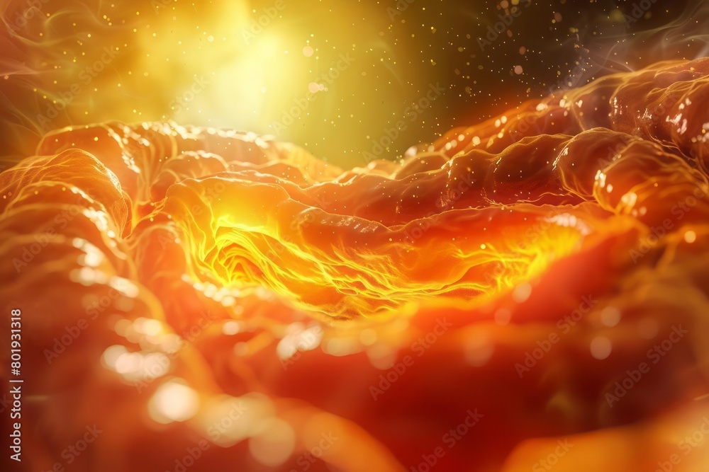 The differences between gastritis and peptic ulcer in the human stomach