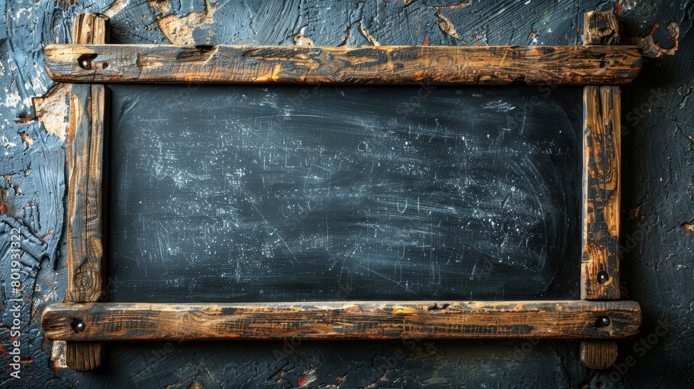 Clean School Chalkboard Background Generative AI