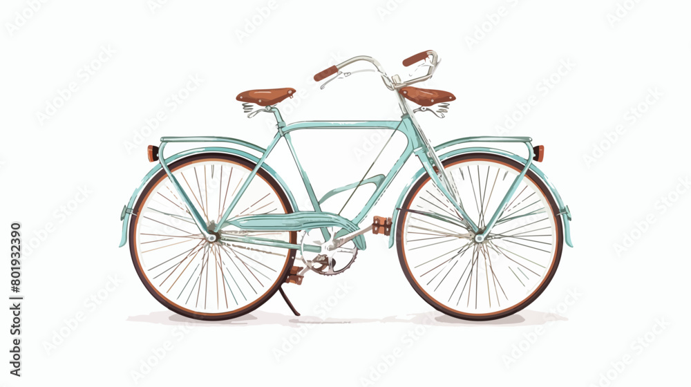 Tandem bicycle over white background vector illustration