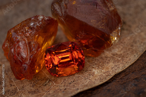 Photos Spessartite garnet madagascar africa rock gemstone minerals precious stone