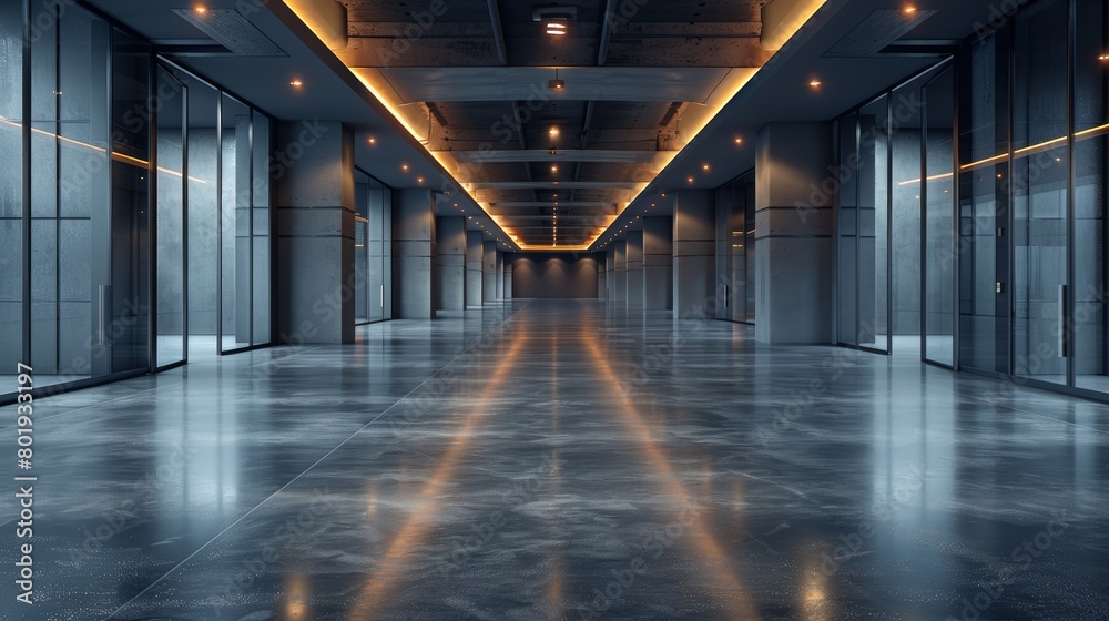Modern Studio with Professional Lighting and Sleek Flooring Generative AI Modern Studio with Professional Lighting and Sleek Flooring Generative AI