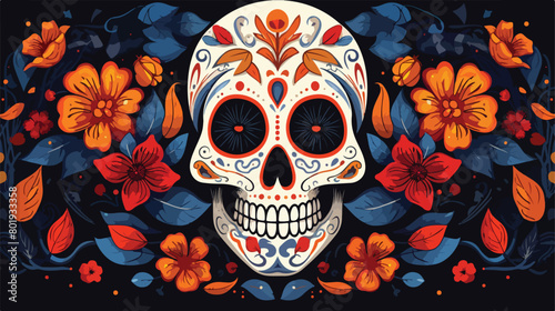 Greeting card for Mexicos Day of the Dead El Dia de photo