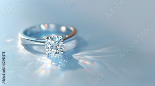 Minimalist Diamond Engagement Ring in the Style of Renowned Designer Louis Vuitton