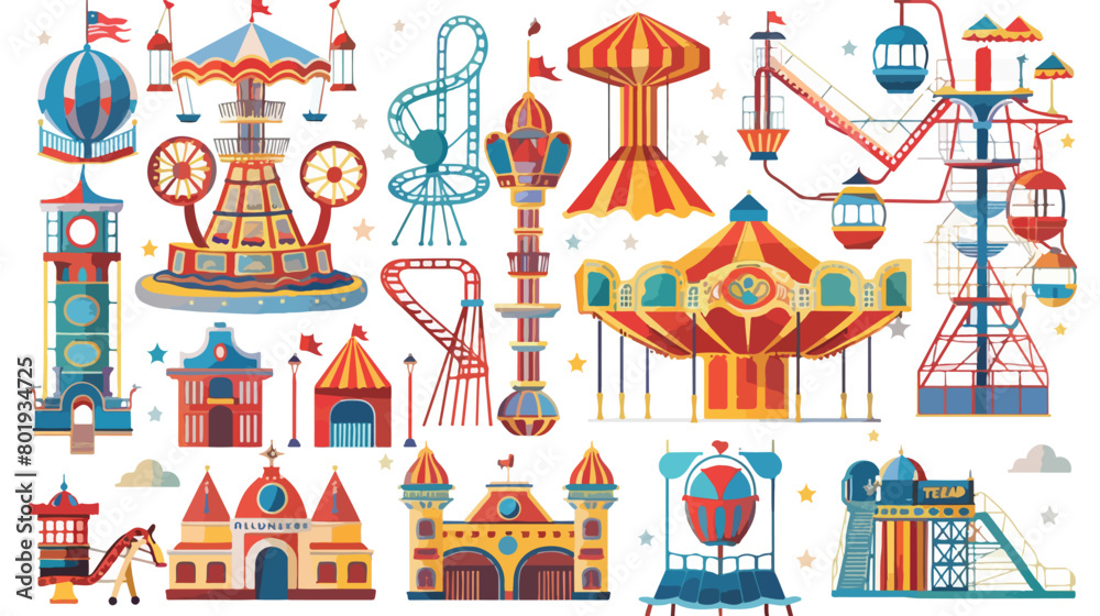 Theme park design over white background vector illustration