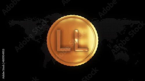 Golden Lebanese pound Currency symbol golden Lebanese pound currency sign photo