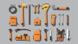 Tools design over gray background vector illustration