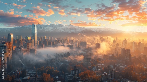 Santiago de Chile Mountain Views Skyline