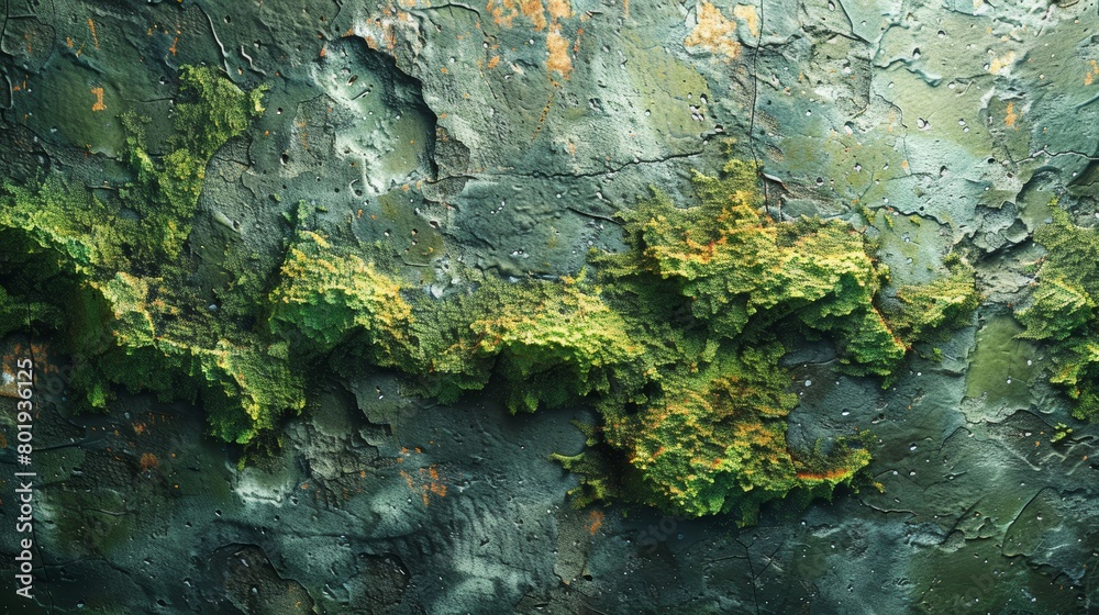Natural Green Stone Surface Background Generative AI
