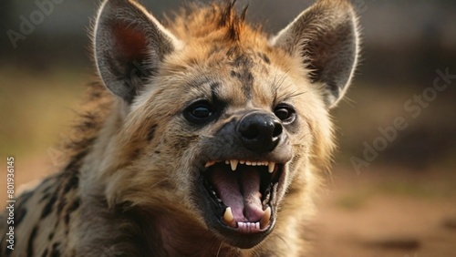 Close up of a hyena