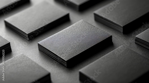 Business Cards on Gray Background Generative AI