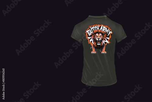 Tiger t-shirt design. AI