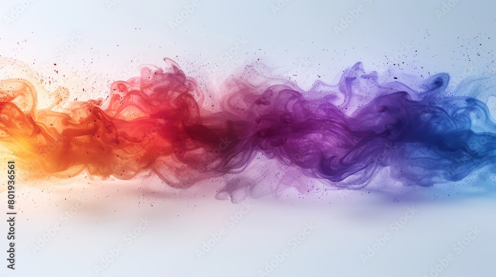 Vibrant Paint Splatter Cloud on White Background Generative AI Vibrant Paint Splatter Cloud on White Background Generative AI