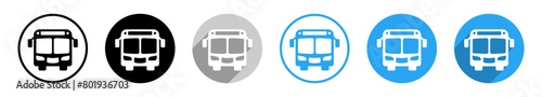 Bus Haltestelle Vektor Symbol Set