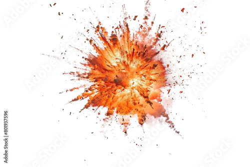 Firework Explosion On Transparent Background.