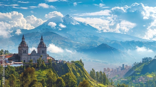 Quito Volcanic Peaks Skyline