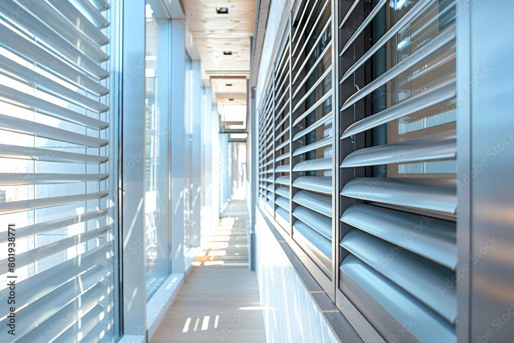 Obraz premium A vegetable greenhouse utilizing high-tech robotic automation technology.