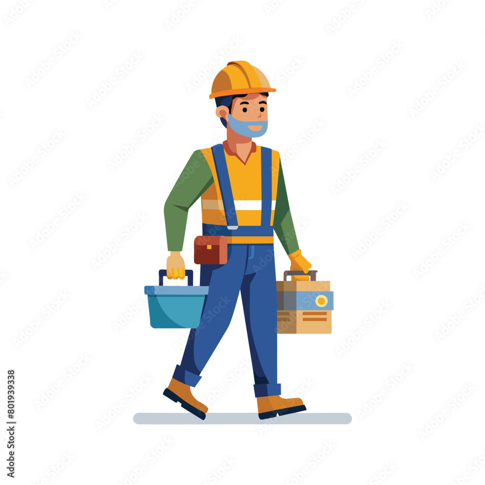 Worker working concept illustration