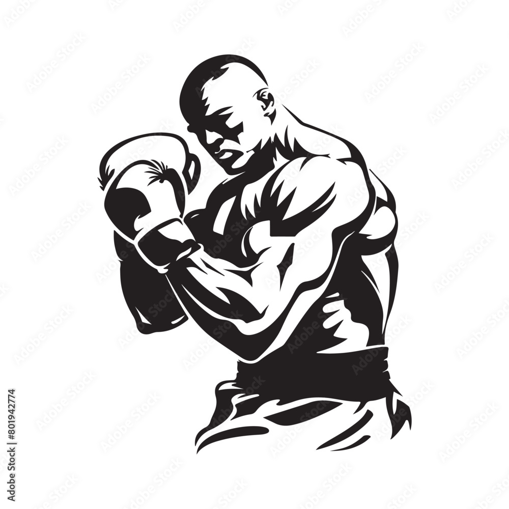 Boxer Vector Illustration On White Background Boxer Vector Illustration On White Background