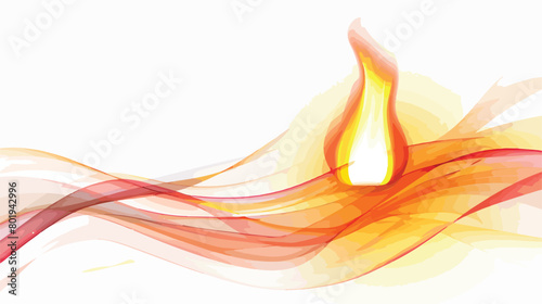 White background with flame icon vector illustration