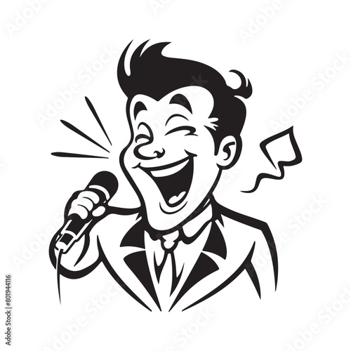 Comedian Vector Art and Graphics on white background