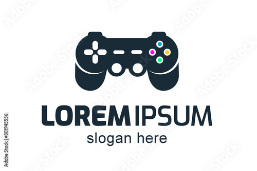 gamepad  flat logo vector video game company icon