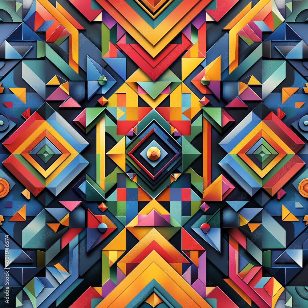 Create a seamless, repeating pattern of geometric shapes Create a seamless, repeating pattern of geometric shapes