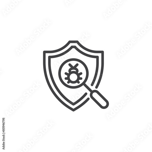 Vulnerability Assessment line icon