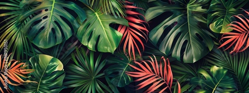 tropical leaf seamless background